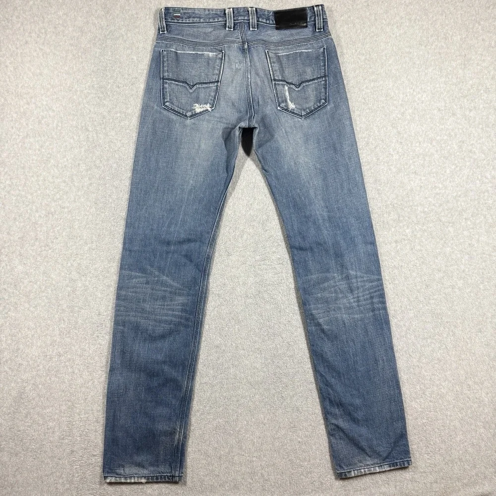 Diesel Keever Jeans Men 30x34 Blue‎ Tapered Leg Medium Wash Made in Italy 0073H